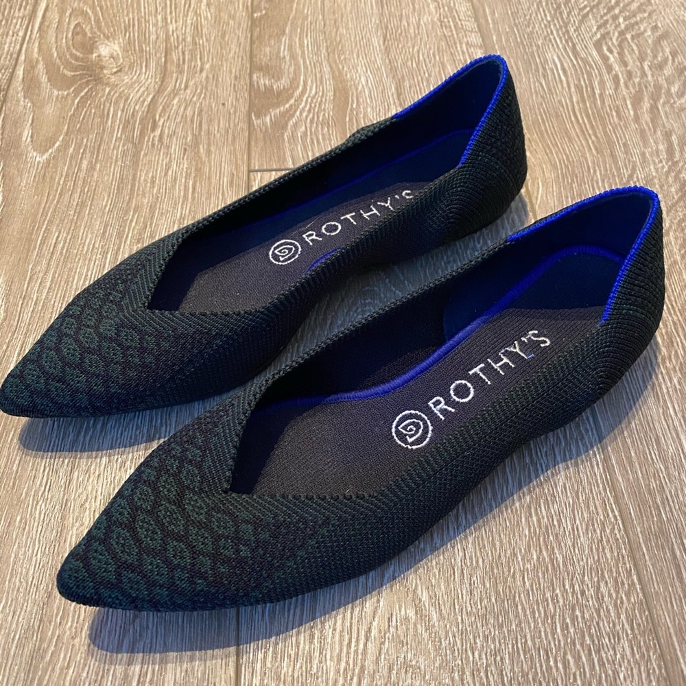 Rothy’s Ballet Flat in Green Python